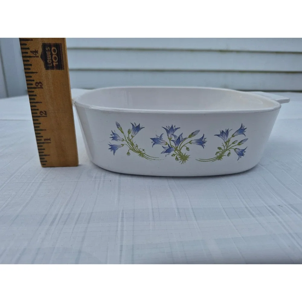 Vintage Corning Ware Blue Heather 2 Liter Casserole Dish A-2-B Square Baker